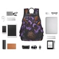thumbnail image 4 of Disketp Ornate Purple Floral Vase Mochila Ligera e Impermeable, Mochila de Día Resistente para Viajes, Senderismo y Uso Diario para Hombre y Mujer, 4 of 7