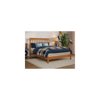 Maykoosh Southwestern Style Full Foundation Bed with Charging Station, Light Toffee, 77.24" x 56.93" x 44.29" - Solid Wood, Box Required