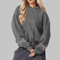 thumbnail image 2 of Pullover Hoodie for Womens Plus Size Fashion Casual Printed Round Neck Long Sleeved Loose Hooded Sweatshirts, 2 of 5