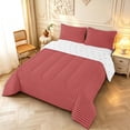 thumbnail image 2 of Manfei Minimalist Plaid Full Size Comforter Sets,Vintage Check Bedding Comforter Set,Red,Reversible,3pcs,1 Comforter and 2 Pillowcases,3pcs,1 Comforter and 2 Pillowcases, 2 of 7