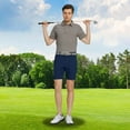 thumbnail image 2 of Golf Shirts for Men Short Sleeve Dry Fit Casual Striped Performance Moisture Wicking Collared Mens Polo Shirts, 2 of 6