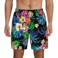 thumbnail image 3 of Uemuo Colorful Flowers Pattern Mens Swim Trunks Quick Dry Board Shorts with Mesh Lining, Stretch Beach Shorts Quick Dry No-Chafing Board Shorts-Medium, 3 of 9