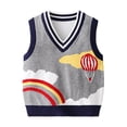 thumbnail image 4 of Luvior Toddler Baby Boys V-Neck Sleeveless Sweater Vest Soft Uniform Pullover Sweater Waistcoat Vest Fall Winter Clothes, 4 of 4