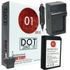 DOT-01 Brand 1800 mAh Replacement Olympus BLS-1 Battery and Charger for Olympus E-P1 Compact System Digital Camera and Olympus BLS1
