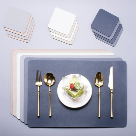 

Yanerim Table Placemat Double-Sided Anti-scald Placemat Easy to Clean Heat Insulation Oil Proof Table Mat for Home