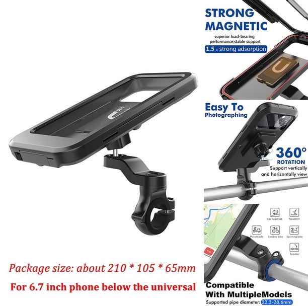 Soporte de teléfono para motocicleta y bicicleta, accesorio Universal para GPS, giratorio de 360 °, ajustable, resistente al agua Fivean unisex