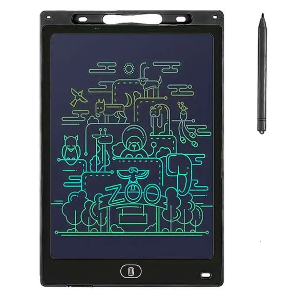Tableta Pizarra Magica Escritura LCD 12 Pulgadas Dibujo Recado Negro