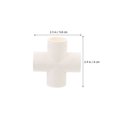 thumbnail image 2 of 4pcs 4-way Joint PVC Liens Raccord Raccord Tuyau d'Eau Connecteur Tuyau d'Eau Adaptateur, 2 of 7