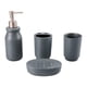 thumbnail image 3 of 4 Pieces Bathroom Accessories Set Vanity Countertop Accessory Set, Includes Lotion Dispenser, Soap Dish, Toothbrush Holder and Toothbrush Cup gris BLESIY Cosas de baño, 3 of 8