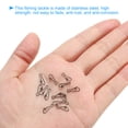 thumbnail image 4 of Uxcell 17Lbs Stainless Steel Fishing Snaps Swivels Clips Quick Change Black 150 Pack, 4 of 6