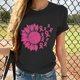 thumbnail image 1 of Puntoco Blusa de manga corta con estampado de moda para mujer, divertida camiseta de cuello redondo, 1 of 4