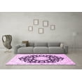 thumbnail image 3 of Ahgly Company Indoor Rectangle Medallion Pink Traditional Area Rugs, 2' x 4', 3 of 4