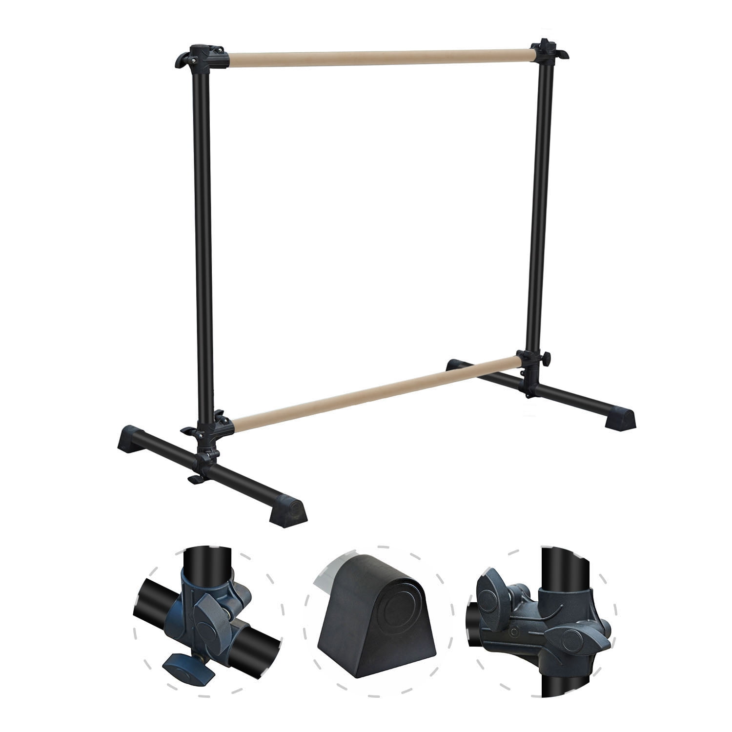 Black Ballet Stretch Ladder Portable Mobile JLFSDB Ballet Barre Bar Curved Legs Adult Child Household Dance Bar Freestanding