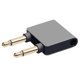 thumbnail image 3 of HIFI Nickel Plated Air Plane 3.5mm Airplane Airline Headphone Mono Audio Converter Travel Jack Plug Splitter Adapter, 3 of 5