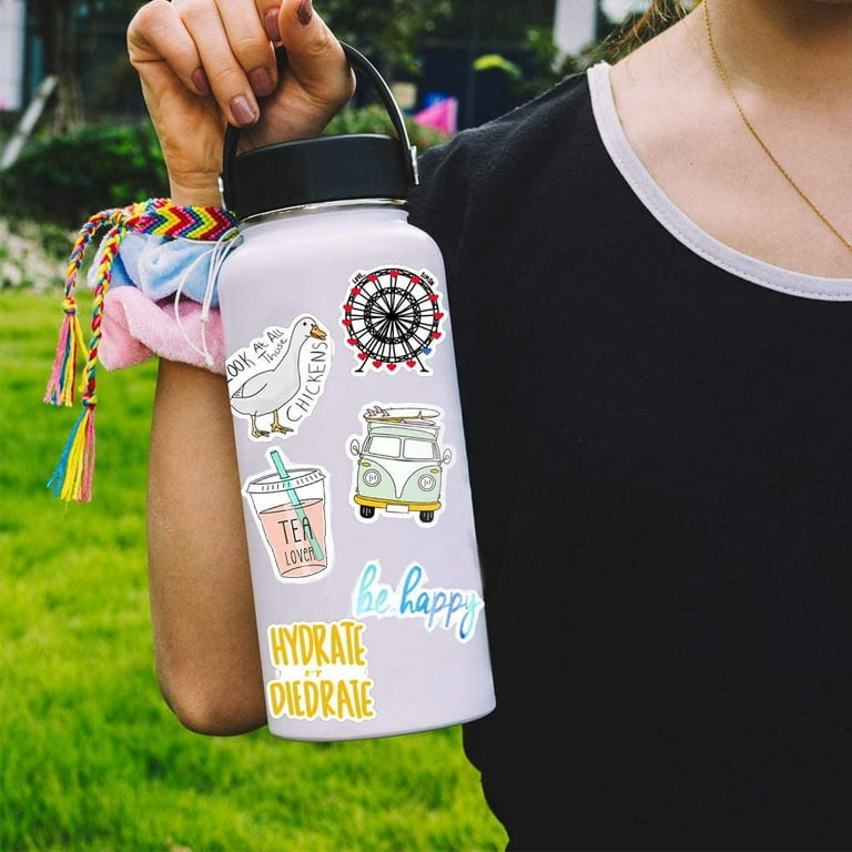 Buy Cute Black and White Stickers for Water Bottles 50 pcs, Vinyl Stickers  for Teens, Girls, Unique Aesthetic Decal Stickers Graffiti, Cool Trendy for  Laptop Hydro Flask Guitar Camera Phone Luggage Online