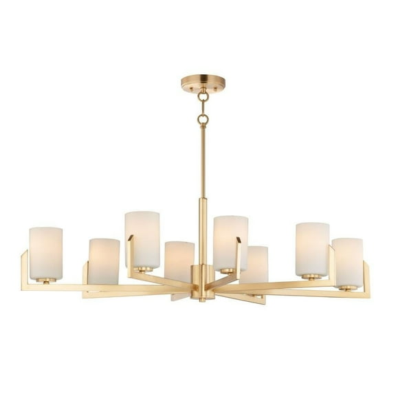 -Eight Light Chandelier-28 inches Wide By 13.5 inches High-Satin Brass Finish Bailey Street Home 93-Bel-3360717