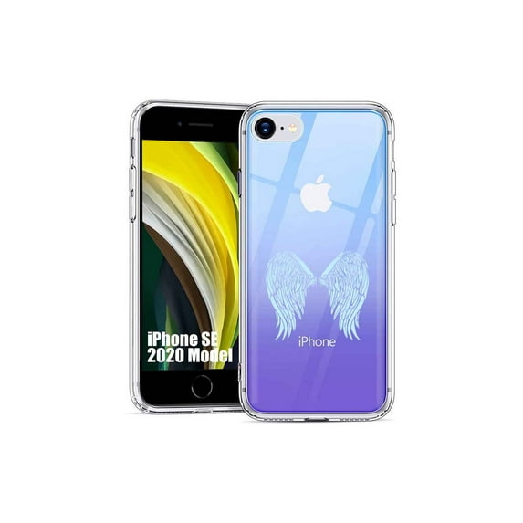 TalkingCase Slim Phone Case Cover Compatible for Apple iPhone SE 2022/3rd/2020/8/7, Blue Wings1 Print, USA