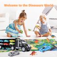 thumbnail image 2 of Super Joy Dino Transport Truck Toy - 6 Dinosaurs & 6 Cars with Play Mat - Gift for Boys Girls 3-12 Years Birthday Christmas, 2 of 6