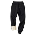 thumbnail image 1 of Pantalones largos de invierno para hombre, rectos, de terciopelo, informales, de uso diario, de rayón, 1 of 8
