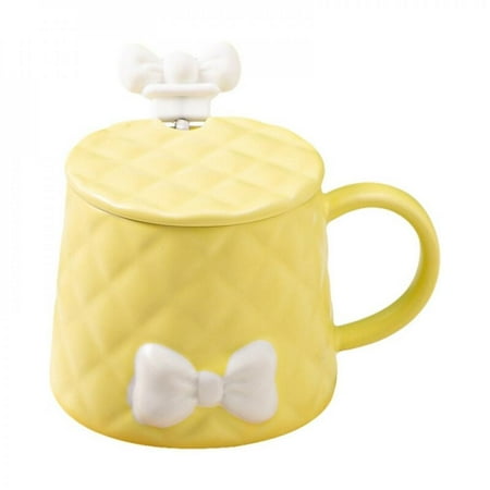 

Big promotion!!Cute Bow Ceramic Breakfast Milk Mug Candy Color Milk Coffee Cup Heat-resistant Handmade Juice Tea Cup Reusable Drinkware Kitchen