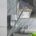 thumbnail image 6 of BCZHQQ 2 in 1 Floor Brush Scrubber with Long Handle Grout Brush 2023 New Upgrade Scrape Stiff Bristle Cleaning Scrub Brush with Squeegee 120°Rotating Tile Brush for Cleaning Bathroom, 6 of 7