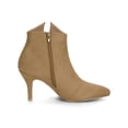 thumbnail image 3 of Unique Bargains Women's Flower Point Toe Size Zipper Stiletto Heel Ankle Boots, 3 of 7