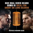 thumbnail image 4 of Viking Revolution - Beard Comb & Beard Brush Set for Men - Natural Boar Bristle Brush and Dual Action Pear Wood Comb with Velvet Travel Pouch, 4 of 7