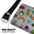 thumbnail image 3 of Tiny Fruits Bananas Cherries Grapes Kiwi Pineapples Rectangle Leather Luggage Card Suitcase Carry-On ID Tag, 3 of 8