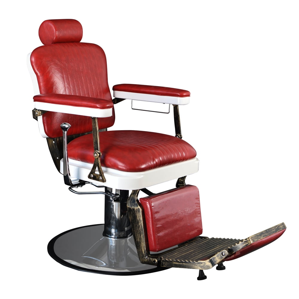 Kepooman Artist Hand Hydraulic Barber Chair, Salon Chair for Hair Stylist Tattoo Chair Shampoo Salon Equipment, Red Kepooman Artist Hand Hydraulic Barber Chair, Salon Chair for Hair Stylist Tattoo Chair Shampoo Salon Equipment, Red