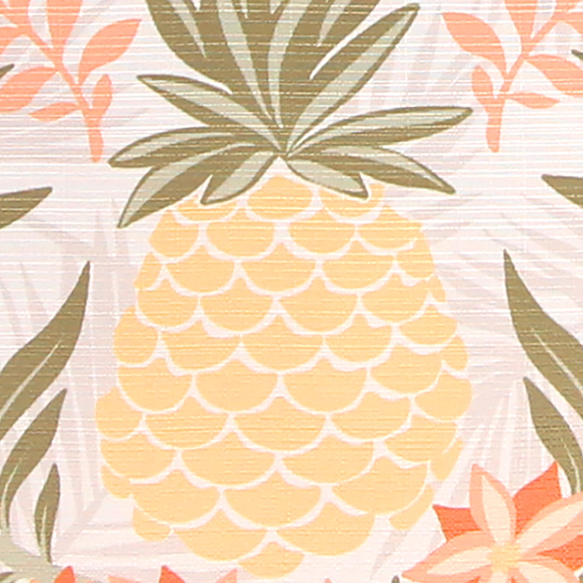 Jordan Manufacturing 20" x 20" Multicolor Welcome Pineapple Tropical Square Reversible Decorative Throw Pillow with Welt