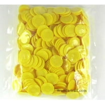 Yellow Mini Poker Chips Plastic 7/8in Bulk Approx. 500 Koplow Games