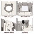 thumbnail image 4 of Pirecart 10 in 1 Toddler Slide Playset, Kids Climber Slide Indoor Outdoor Playground with Drawing Board, Tunnel & Storage,for Age 3+, Grayish White, 4 of 8