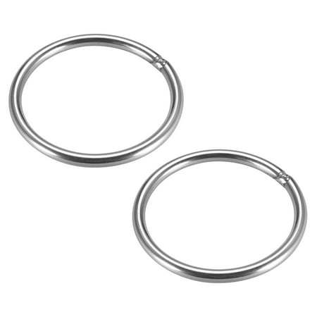 Welded O Ring, 79 x 6mm Strapping Round Rings Stainless Steel 2pcs ...