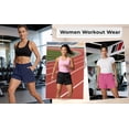 thumbnail image 5 of Rosvigor 2 Pack Women Shorts High Waisted Athletic Shorts for Women with Pockets for Gym Workout Running Lounge, 5 of 7