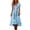 Royal Blue, variant on Women's Retro Floral Print V Neck Short Sleeve Midi Dress Loose Fit Flowy Beach Dress Comfy Summer Dress for Vacation and Casual Wear, Size S-2XL