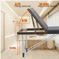thumbnail image 5 of VIRRMO Aluminium Massage Table Portable with Neck Stretcher, 3 Folding 84 inch Adjustable Lash Bed Light Weight Massage Bed Tattoo Table for Eyelash Extensions Beauty (Aluminium, Black), 5 of 8