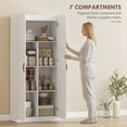 thumbnail image 4 of HOMCOM Kitchen Pantry Cabinet with Soft-Close Hinges Kitchen Cabinet White, 4 of 10