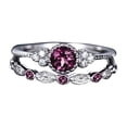 thumbnail image 2 of Xihbxyly Anillo de Diamantes, Elegante Diseño de Acero Inoxidable, Brillantes Incrustaciones de Diamantes, Accesorio Elegante y Multifuncional, Regalo de Cumpleaños, Boda, Graduación, Perfecto para C, 2 of 4