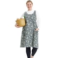 thumbnail image 1 of Delantal Delantales Grandes De Talla Grande Para Mujer Con Bolsillos De Algodón Y Lino Para Hornear Cocina Estilo Pastoral, 1 of 5