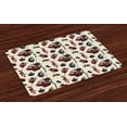 thumbnail image 1 of Ambesonne Vintage Place Mats Set of 4, Berry Fruit Art, Standard Size, Multicolor, 1 of 4