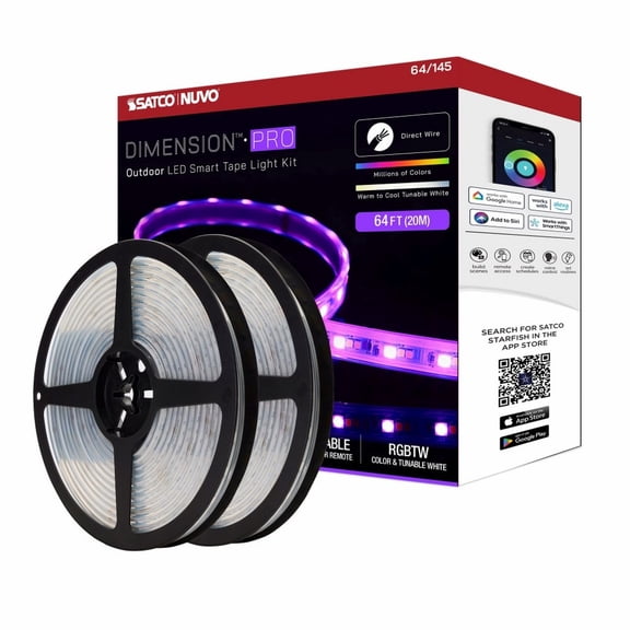 64/145-Nuvo Lighting-Dimension Pro - 68W LED Tape Light with J-Box Connection In Utilitarian Style-787.44 Inches Length and 0.55 Inches Wide