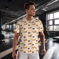 thumbnail image 3 of Wukai Dachshund Print Men's Short-Sleeved Mesh T-Shirt,Quick-Dry Short Sleeve Workout T-Shirt-, 3 of 8