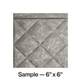thumbnail image 1 of FASÄDE Quilted Decorative Vinyl Backsplash Panel in Galvanized Steel (6X6 Inch Sample), 1 of 5