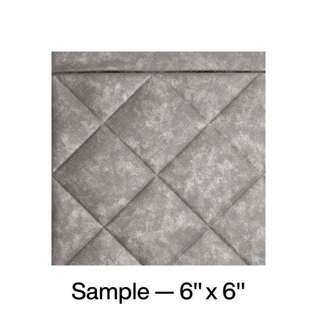 FASÄDE Quilted Decorative Vinyl Backsplash Panel in Galvanized Steel (6X6 Inch Sample)