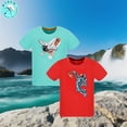 thumbnail image 3 of My Bow Boys Space Rocket Science T Shirt, Cotton, Atlantis NASA and Astronaut Design, Blue and Red color, Short sleeve, Combo (Ages 4-14 Years), 3 of 7