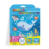 Diamond Dotz Dotzies Under the Sea Diamond Painting Kits for Adults - Kids Diamond Art Kits a Relaxing Creative Craft Kit with Dotz Gems 5.9x5.9