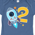 thumbnail image 4 of Inktastic Rocket Space Ship Happy Second Birthday Boys or Girls Baby Bodysuit, 4 of 5