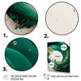 thumbnail image 3 of Designart Emerald Green And Gold Abstract Waves III Canvas Wall Art, 3 of 5