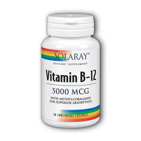Solaray La vitamine B-12 5000 mcg - 30 Pastilles sublinguaux