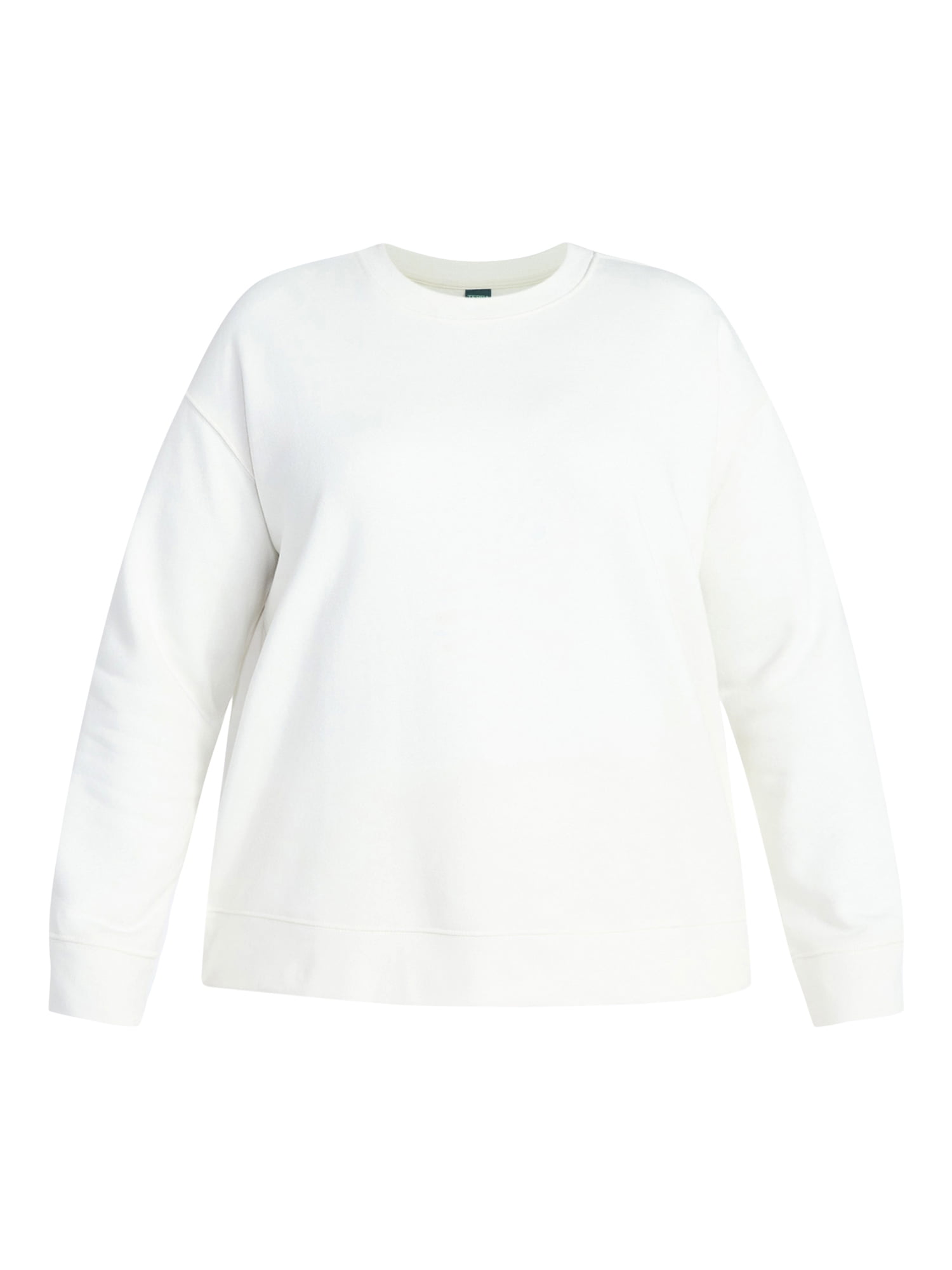 Terra & Sky Women's Plus Size Fleece Sweatshirt with Long Sleeves, Size 0X-5X